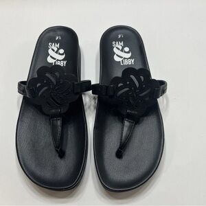 Sam & Libby Black Floral Sandals